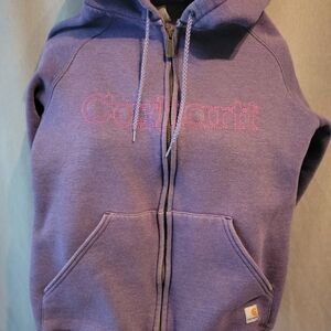 Carhartt Purple Full Zip-Up Hoodie